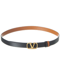 Valentino Valentino Vlogo 20Mm Reversible Leather Belt