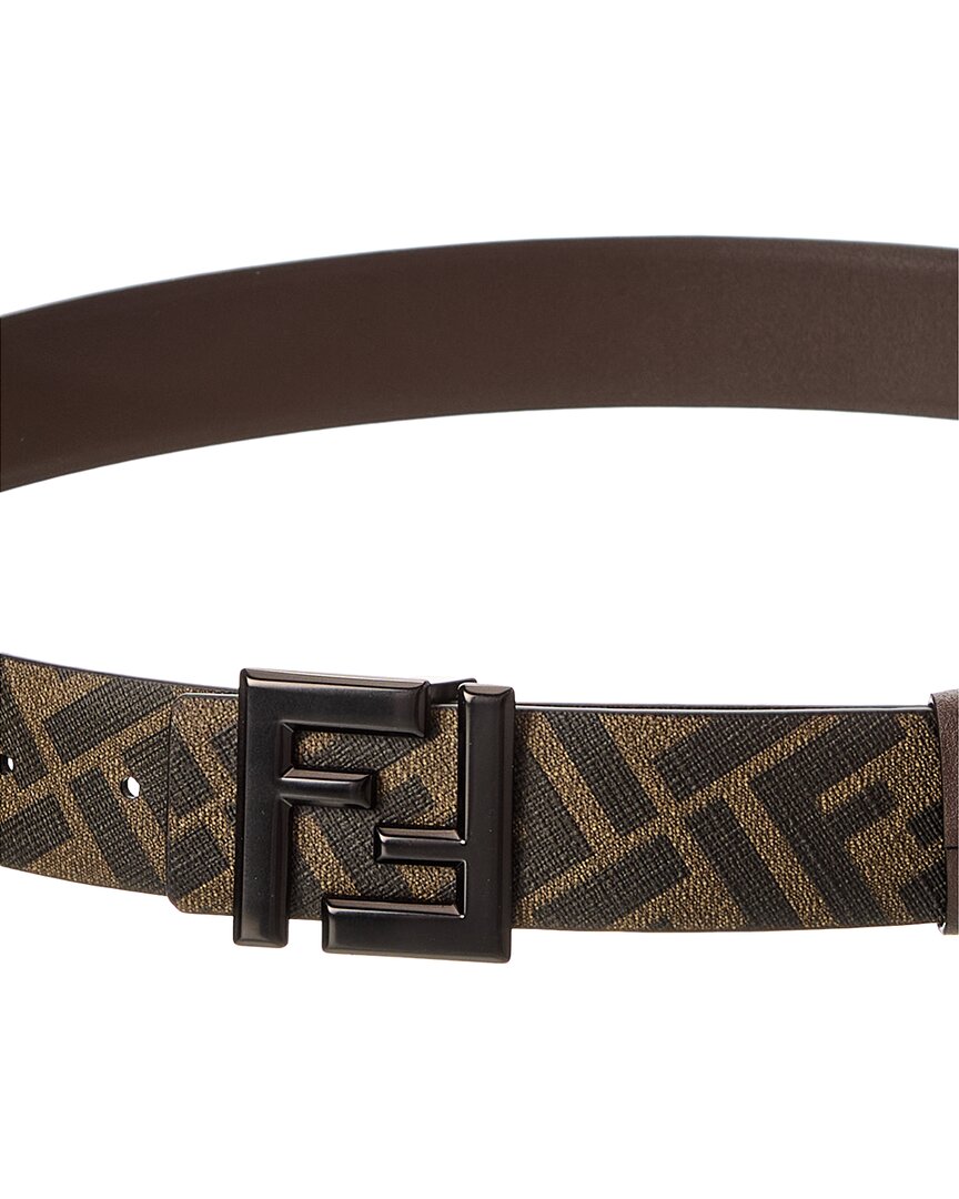 FENDI｜BELTS (Squared FF leather belt (8C0648 AQ1J F1N1Y FF Belt Leather Brown | Fendi