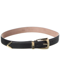 Khaite Benny Leather Belt Black
