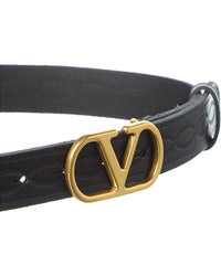 Valentino Vlogo Signature Leather Belt