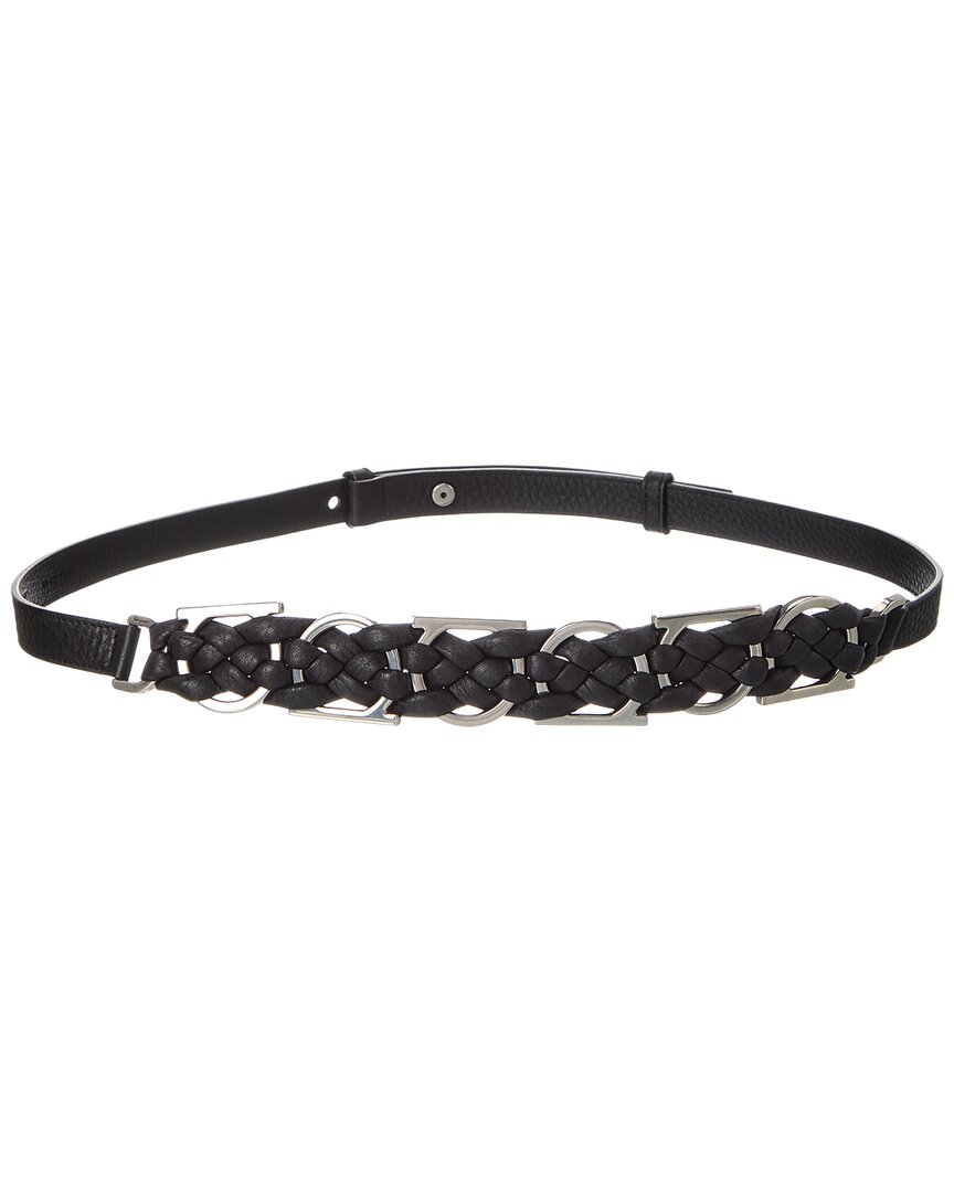Ferragamo Braided Gancini Leather Belt