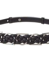 Ferragamo Braided Gancini Leather Belt