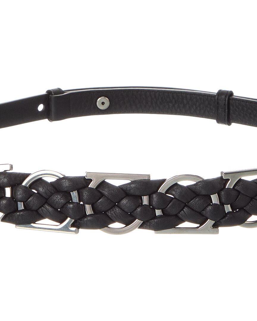 Ferragamo Braided Gancini Leather Belt