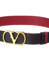 Valentino Vlogo Signature Reversible Leather Belt