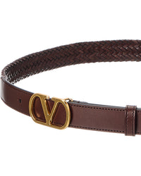 Valentino Vlogo Signature Leather Belt