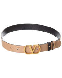 Valentino Vlogo Signature Reversible Leather Belt