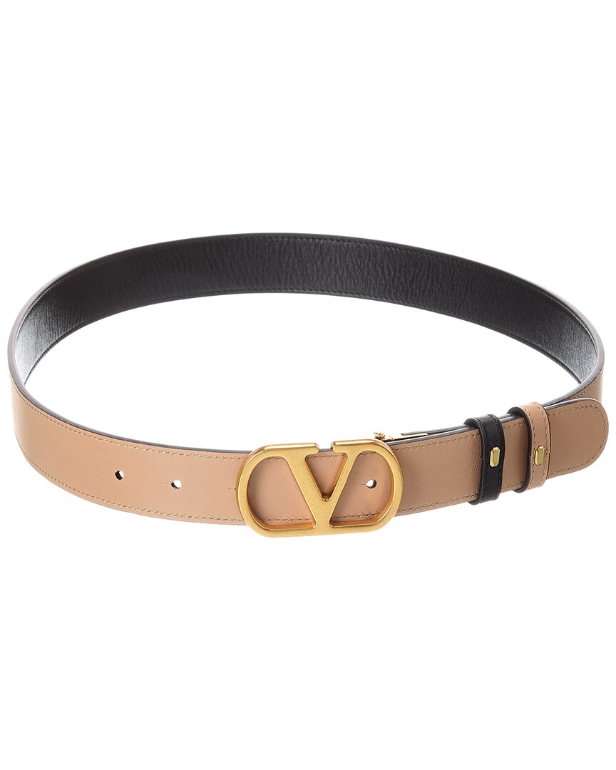 Valentino Vlogo Signature Reversible Leather Belt