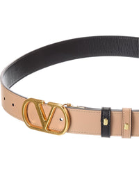 Valentino Vlogo Signature Reversible Leather Belt