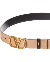Valentino Vlogo Signature Reversible Leather Belt