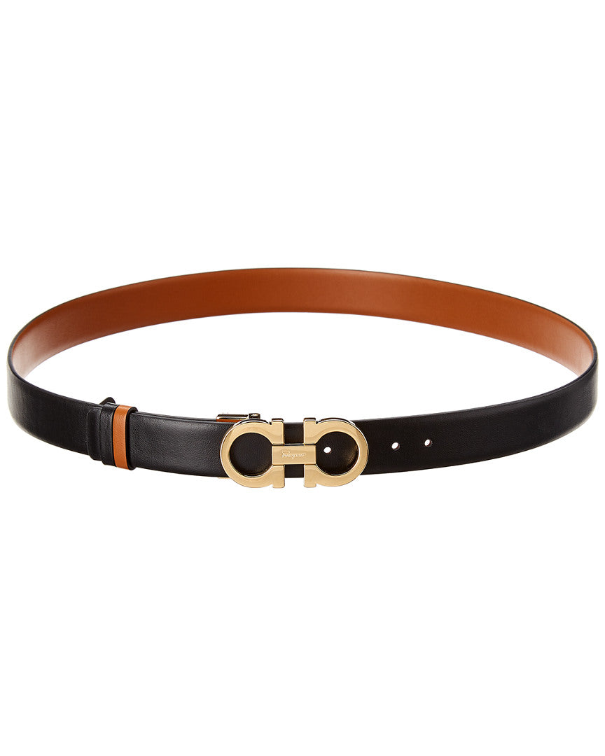 Ferragamo Gancini Reversible & Adjustable Leather Belt