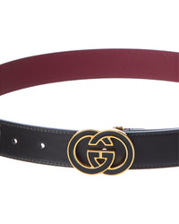 Gucci Interlocking G Buckle Leather Belt