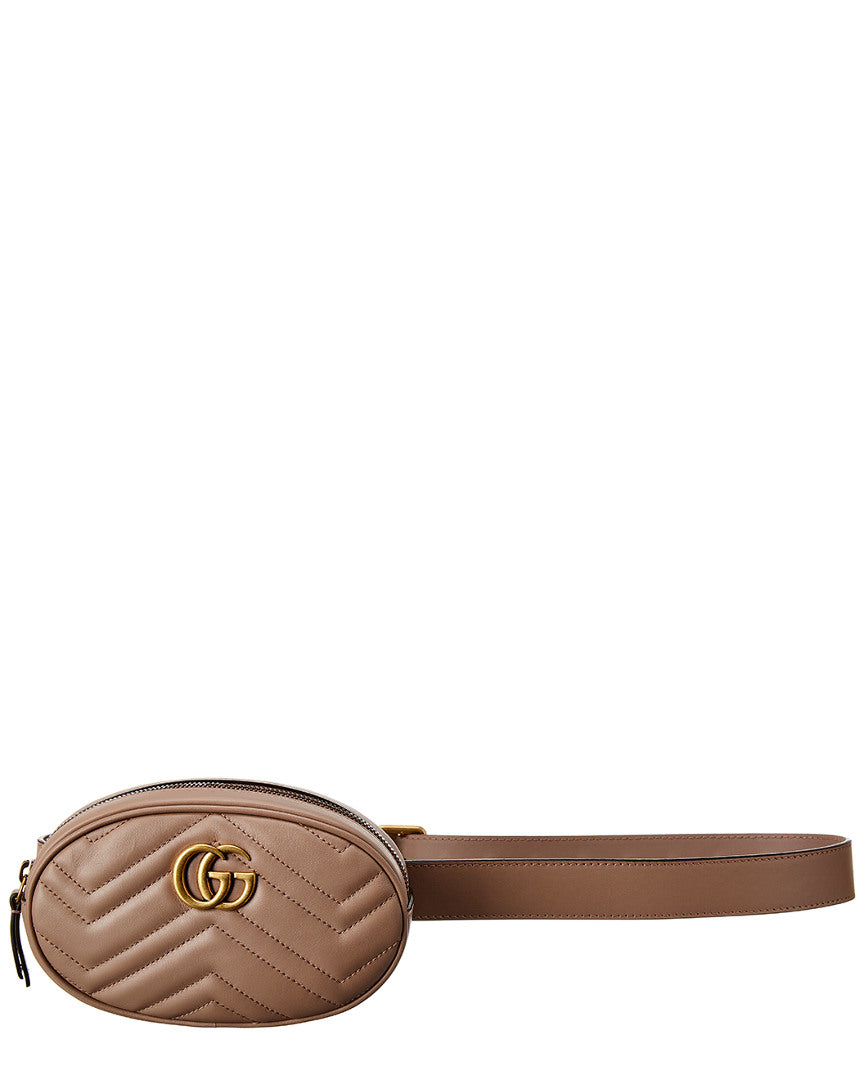 Gucci Gg Marmont Matelasse Leather Belt Bag