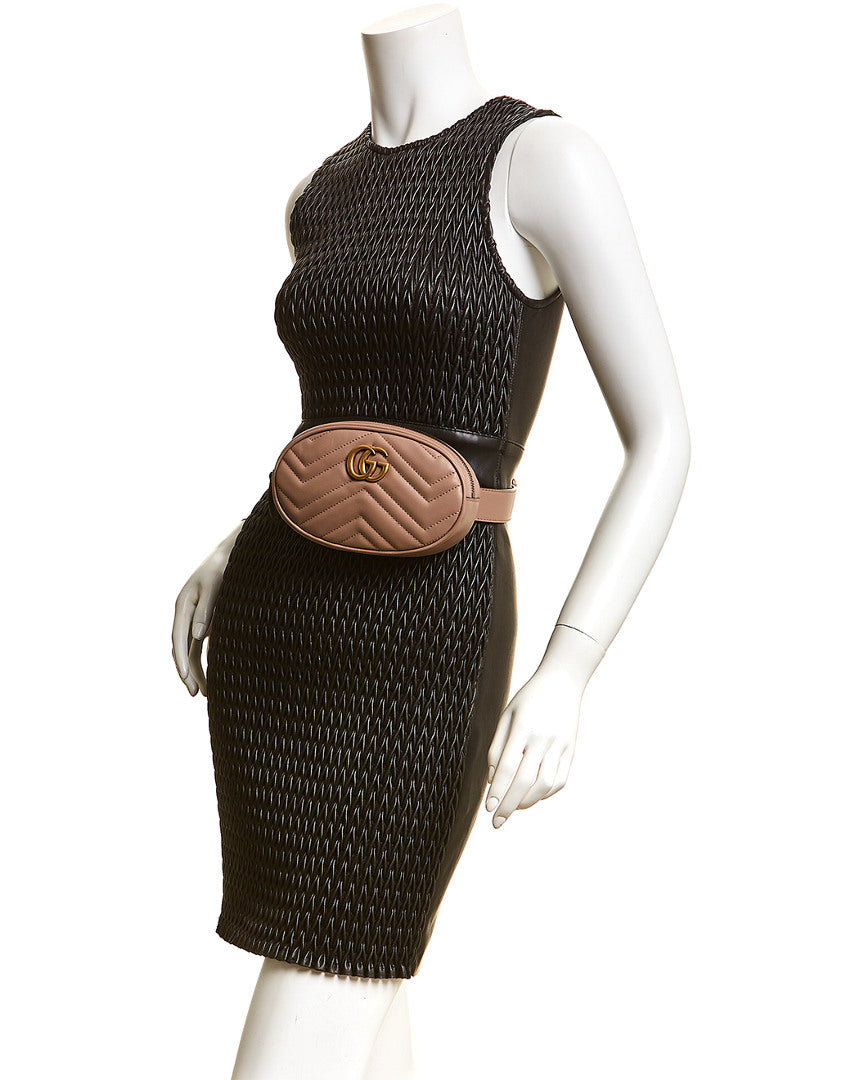 Gucci Gg Marmont Matelasse Leather Belt Bag
