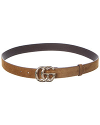 Gucci Gg Marmont Suede Belt