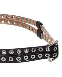 Alaia Biker Double Belt In Nubuck