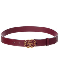 Gucci Interlocking G Buckle Leather Belt