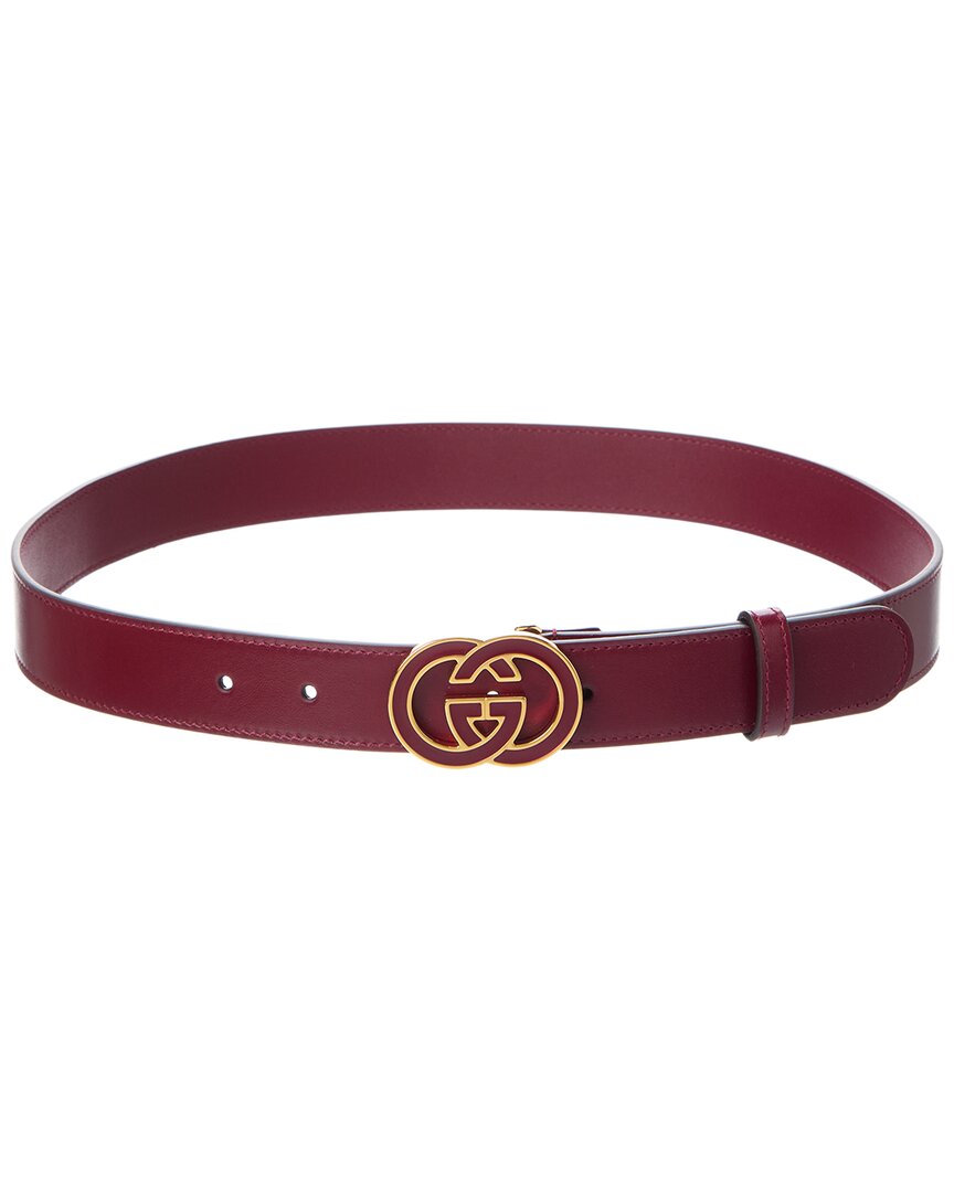 Gucci Interlocking G Buckle Leather Belt
