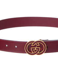 Gucci Interlocking G Buckle Leather Belt