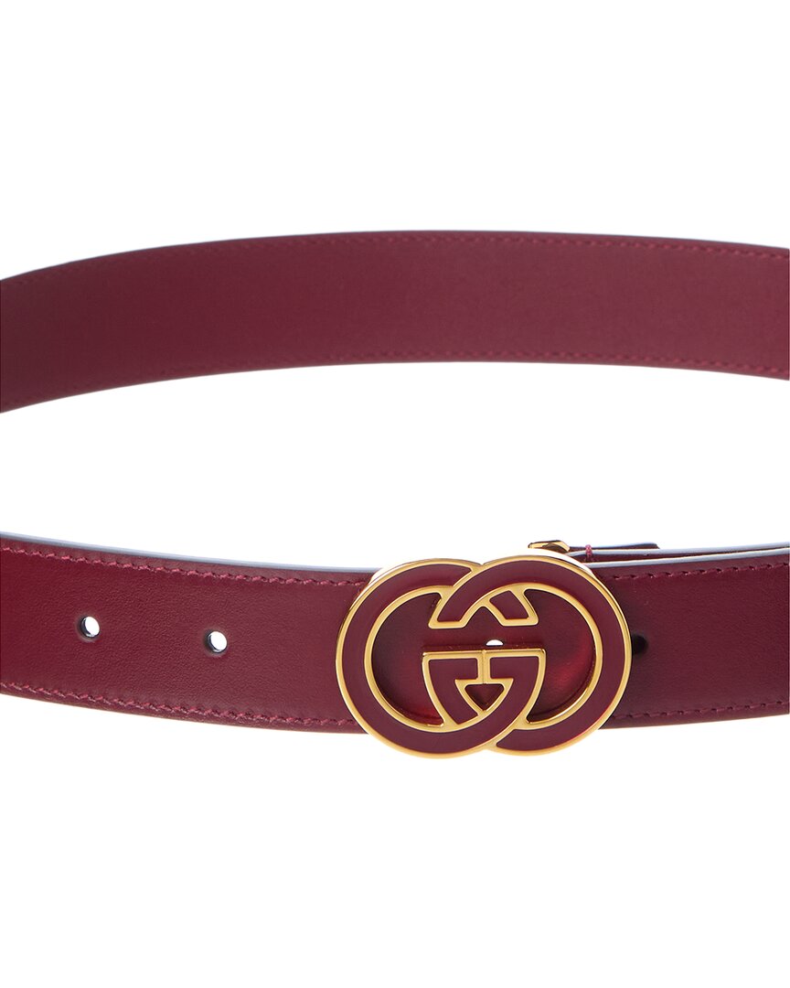 Gucci Interlocking G Buckle Leather Belt