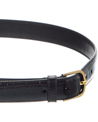 Toteme Croc-Embossed Leather Belt