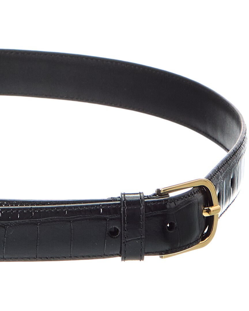 Toteme Croc-Embossed Leather Belt