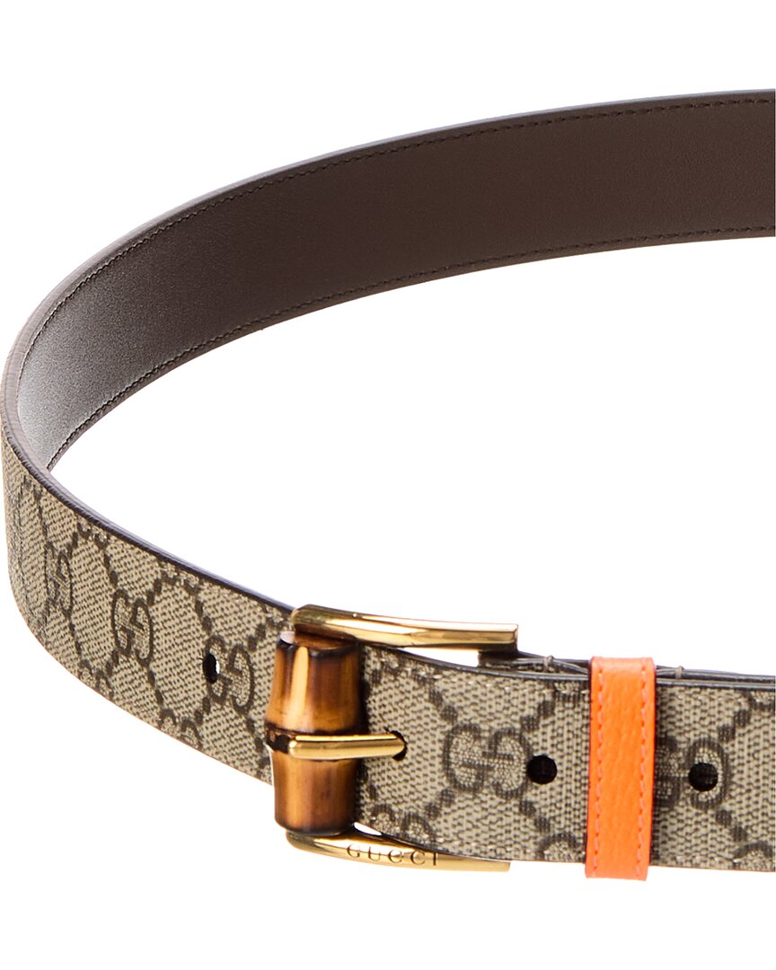 Gucci Gg Supreme Canvas & Leather Belt – Bluefly