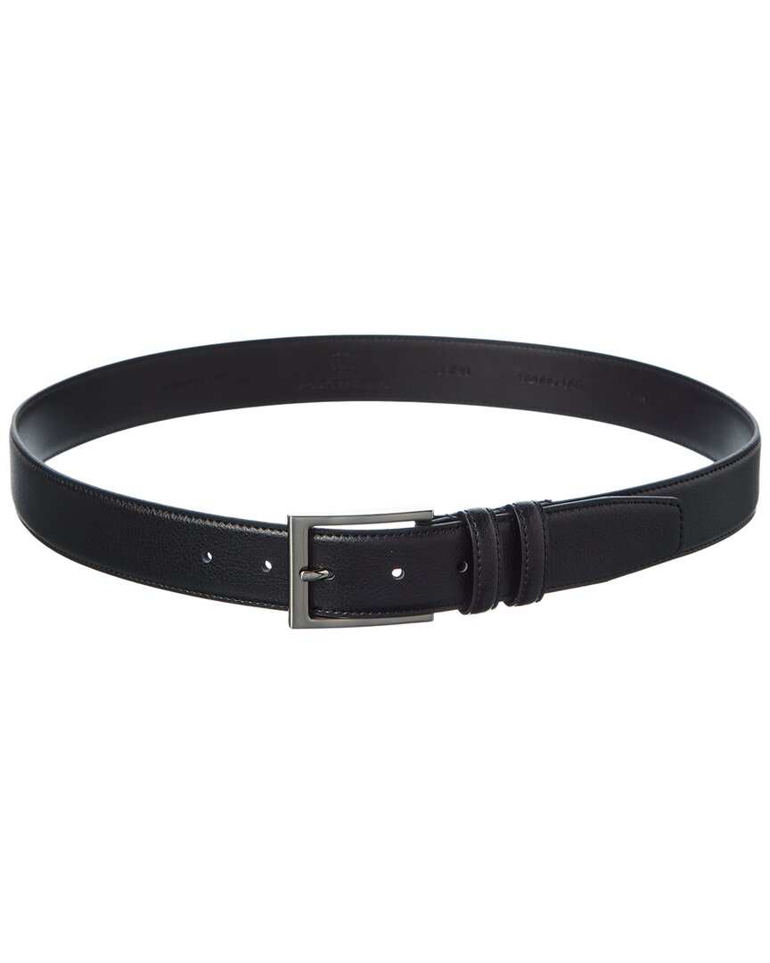 Brooks Brothers Feather Edge Textured Leather Belt