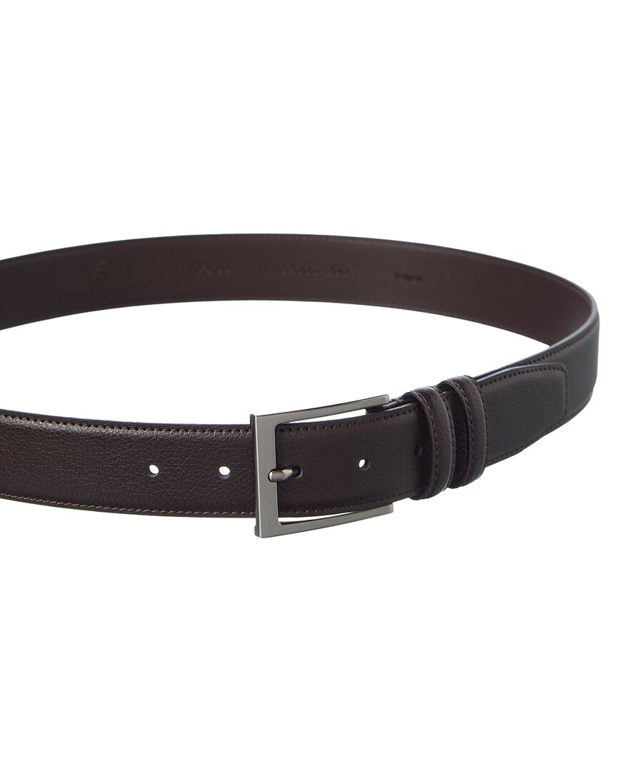 Brooks Brothers Feather Edge Textured Leather Belt