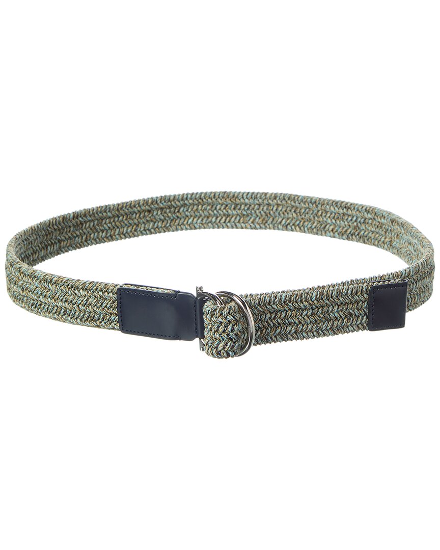 Ferragamo Woven & Leather Belt