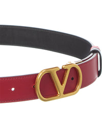 Valentino Valentino Vlogo Signature Reversible Leather Belt