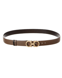 Ferragamo Gancini Reversible & Adjustable Leather Belt