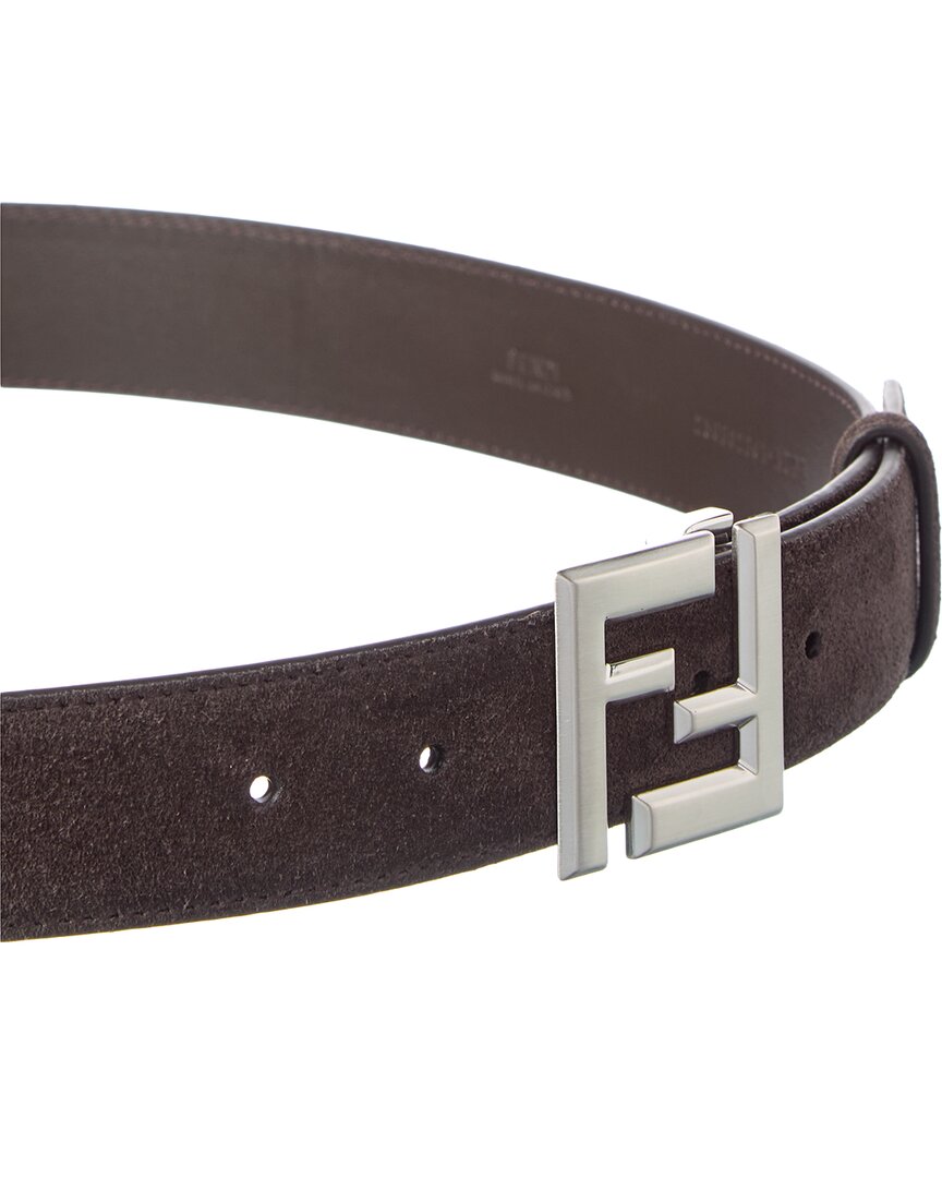 Fendi Ff Logo Suede Belt