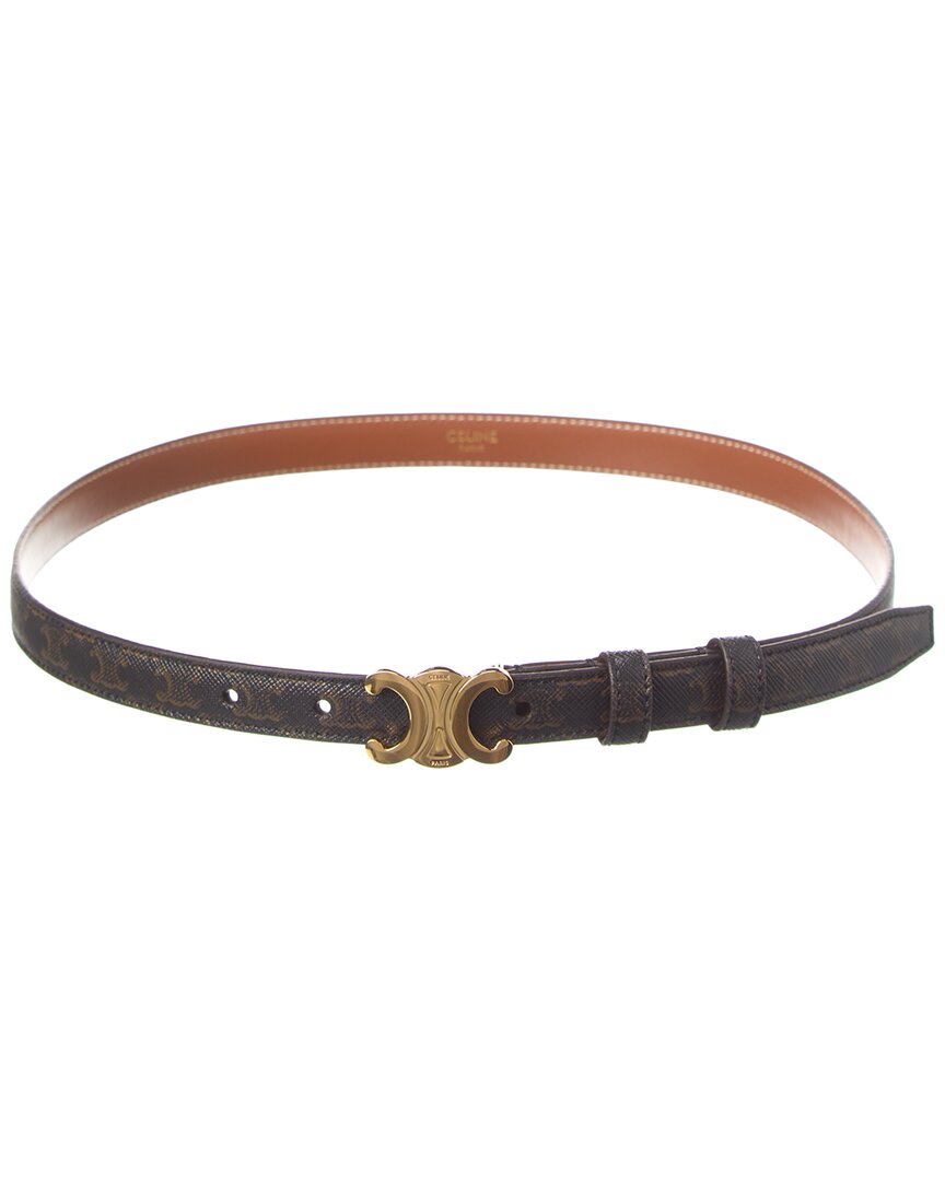 Celine Triomphe Canvas & Leather Belt