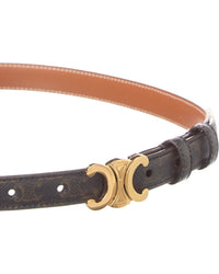 Celine Triomphe Canvas & Leather Belt