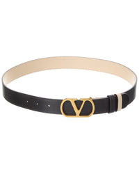 Valentino Vlogo Signature Reversible Leather Belt