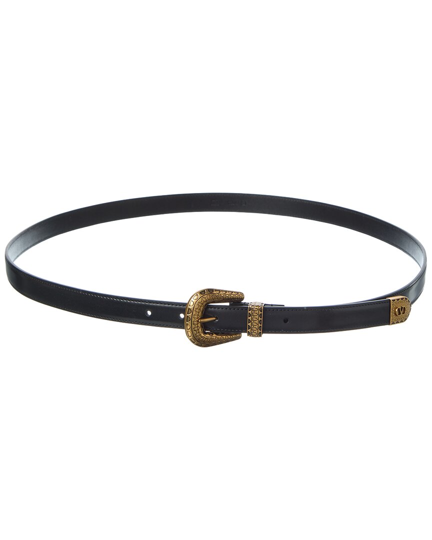 Valentino Vlogo Leather Belt