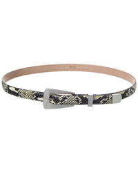 Khaite Lucca Snake-Embossed Leather Belt