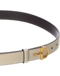 Gucci Half Horsebit Thin Leather Buckle Belt