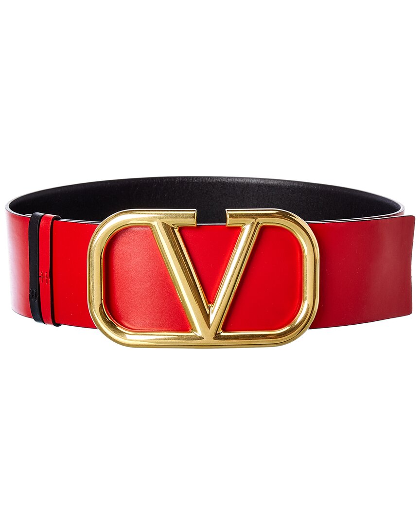 Valentino Valentino Vlogo 70Mm Reversible & Adjustable Leather Belt