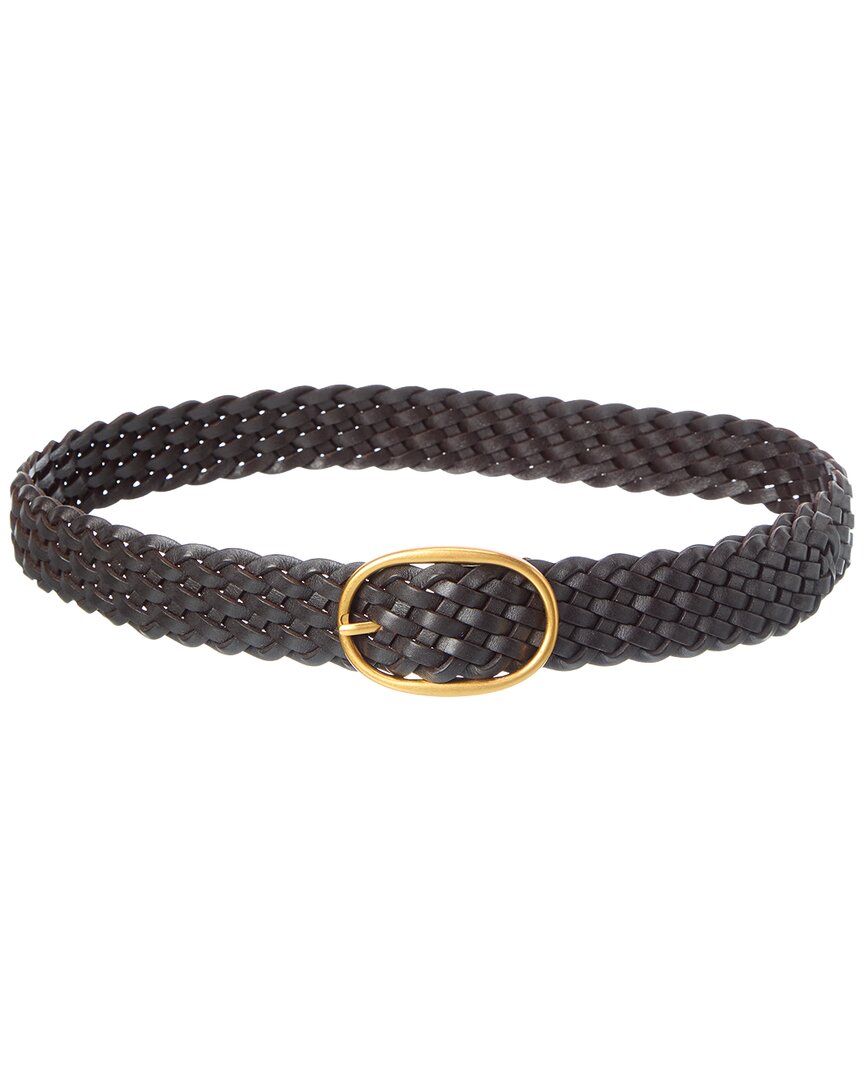 Madewell Leather Woven Oval Buckle Belt
