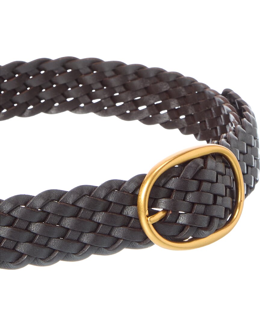 Madewell Leather Woven Oval Buckle Belt