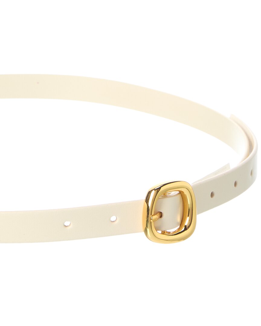 Madewell Leather Sculptural Buckle Leather Skinny Belt