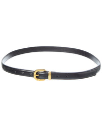 Madewell Leather Silvia Skinny Round Buckle Belt