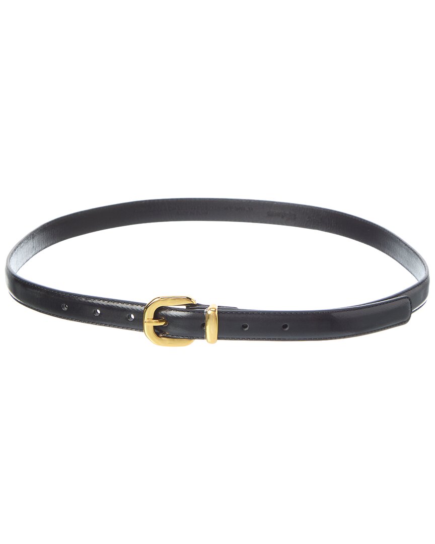 Madewell Leather Silvia Skinny Round Buckle Belt