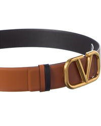 Valentino Vlogo Reversible Leather Belt