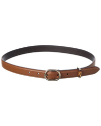 Gucci Oval Leather Buckle Belt