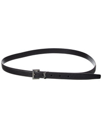 Saint Laurent Saint Laurent Cassandre Thin Leather Belt