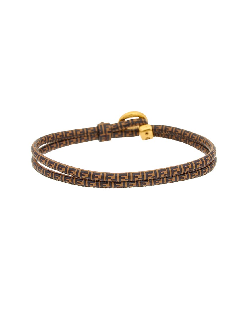 FENDI Fendi Ff Leather Bracelet