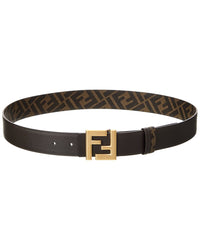 FENDI Fendi Ff Squared Leather Belt