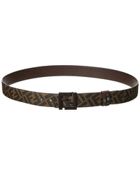 FENDI Fendi Ff Squared Leather Belt